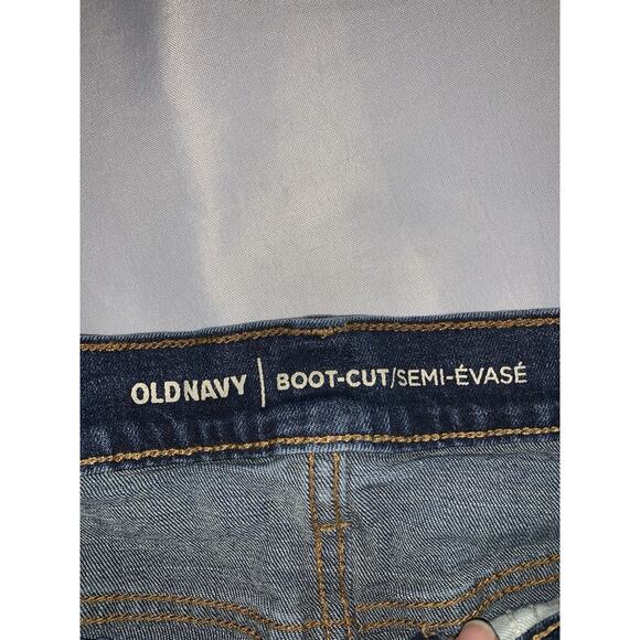Old Navy Bootcut Jeans Mens Size 32/34 Blue Dark Wash Denim - Picture 2 of 6